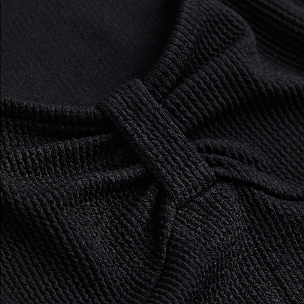 H&M Ribbed Jersey Bodysuit- Black/ Size Small - Picture 4 of 6